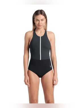 ARENA Womens Shapewear Silvia One Piece Swimsuit Criss Cross Back Inner Bra